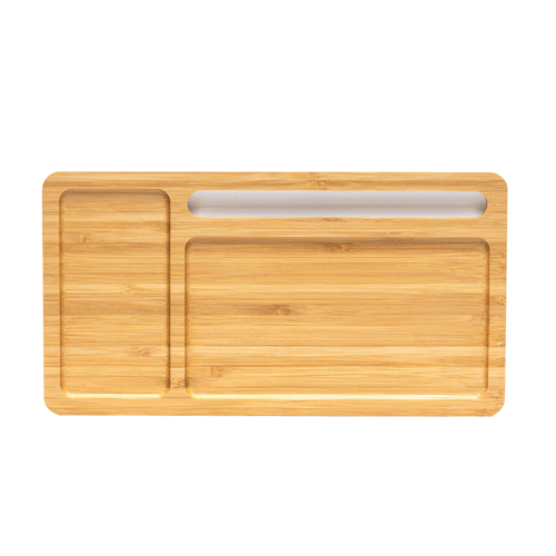 Bamboo wireless charging base, with cell phone holder and extra base 