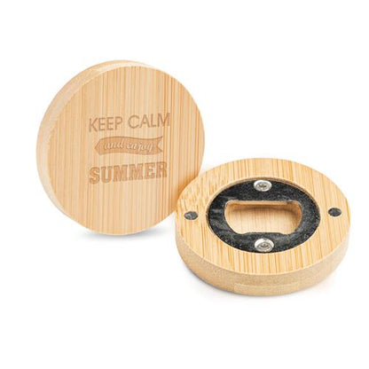 Bamboo coaster with capper