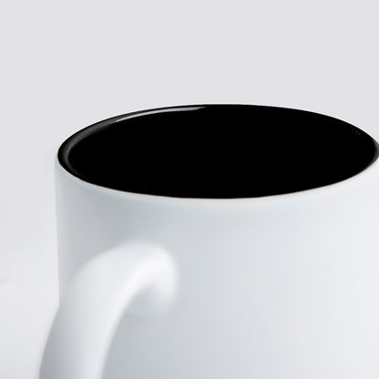 Ceramic mug with matte exterior, 325ml 