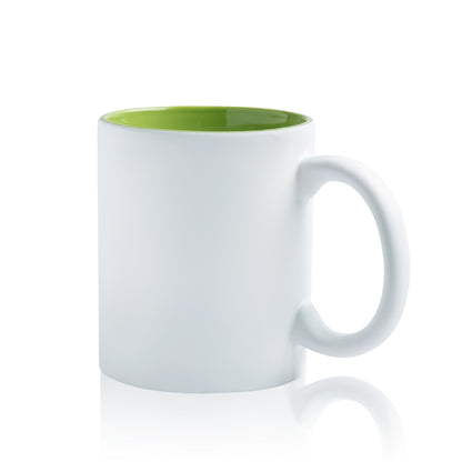 Ceramic mug with matte exterior, 325ml 