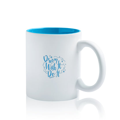 Ceramic mug with matte exterior, 325ml 