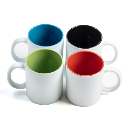 Ceramic mug with matte exterior, 325ml 