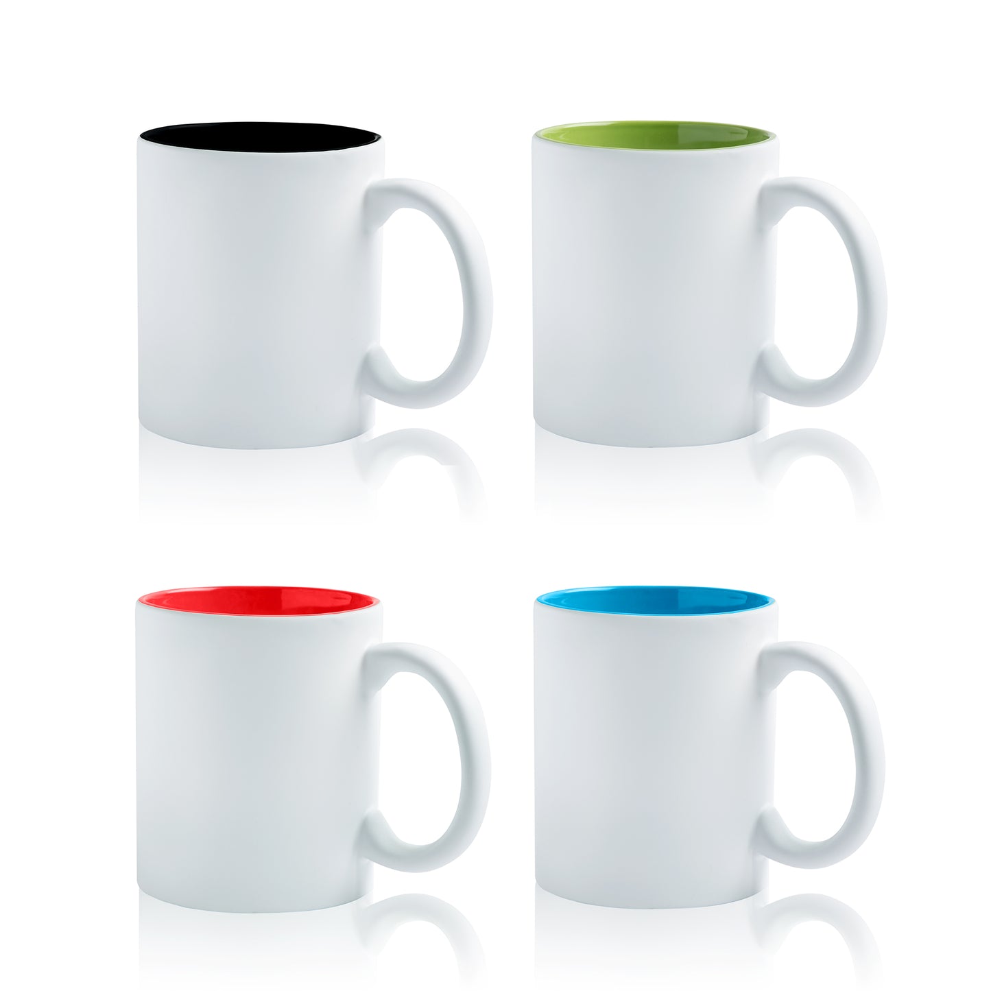 Ceramic mug with matte exterior, 325ml 