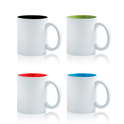 Ceramic mug with matte exterior, 325ml 