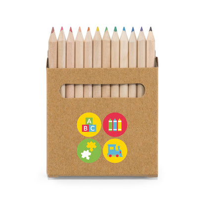 Box with 12 colored pencils