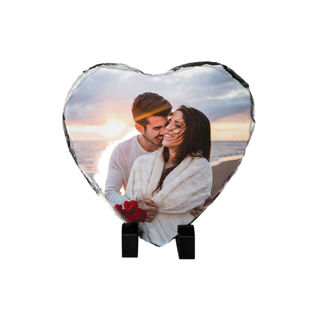 Pedra Forma Coração personalizável com foto