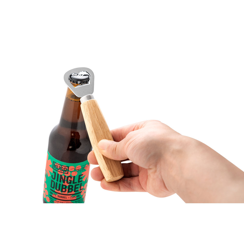 Metal and wood capsule opener