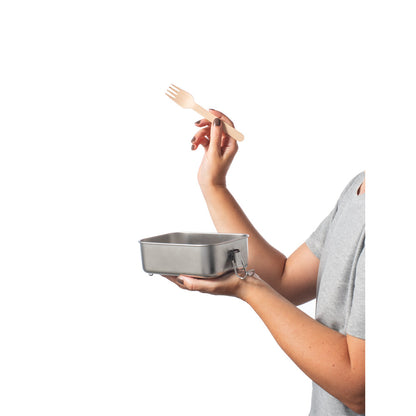 Lunch bag. Robust airtight box in stainless steel (90% recycled) 750 mL