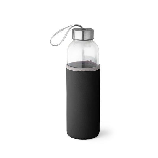 Glass and stainless steel sports bottle 520 ml
