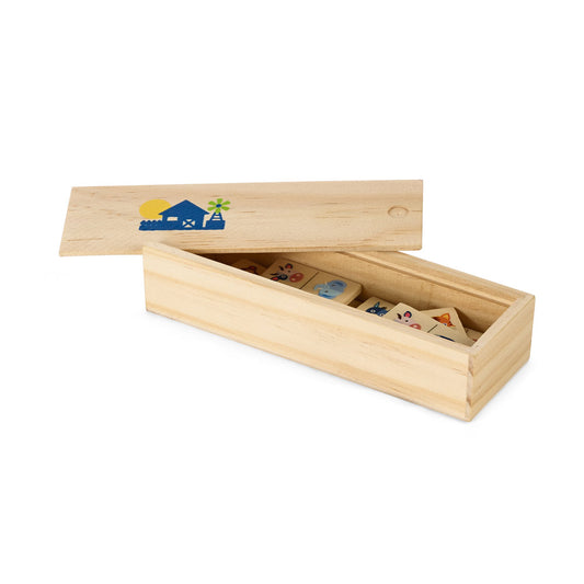 Wooden domino game