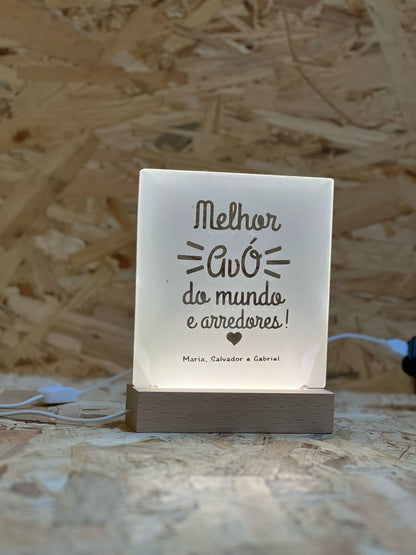 Moldura impressa em UV com base em madeira led