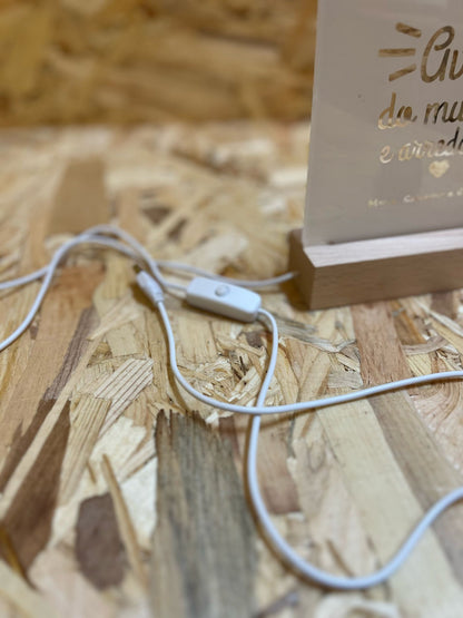 Moldura impressa em UV com base em madeira led