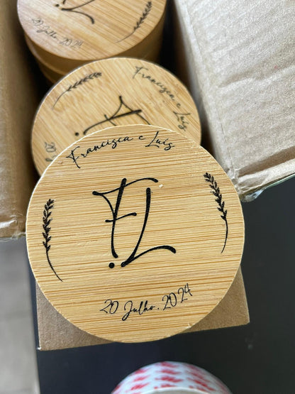 Bamboo coaster with capper